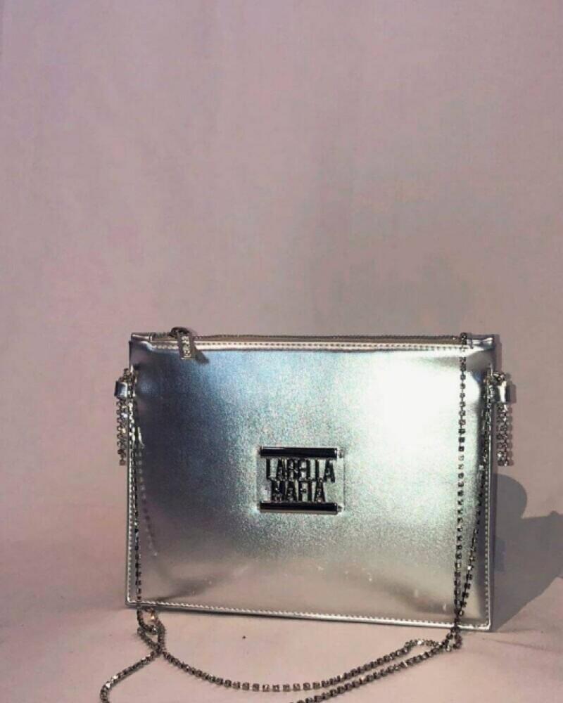 viceversa CARTERA LABELLA MAFIA PLATEADA CON STRASS En línea