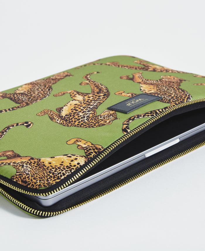 wouf Olive Leopard Laptop Sleeve 13&14 Tienda