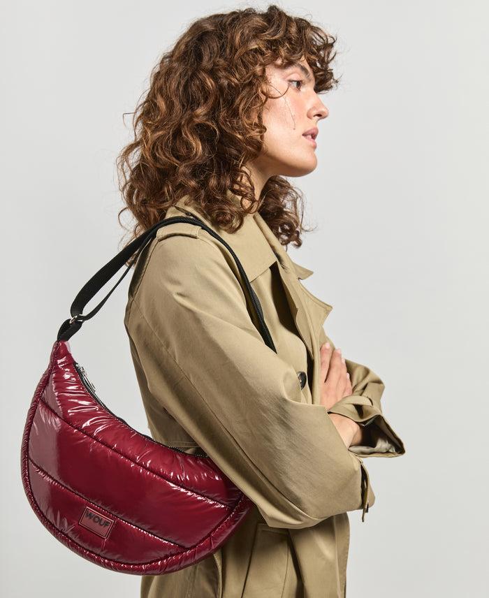 wouf Burgundy Glossy Crossbody Bag Rebajas online