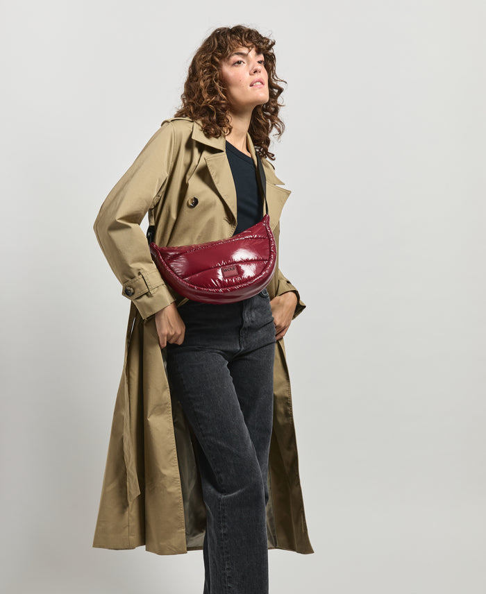 wouf Burgundy Glossy Crossbody Bag Rebajas online