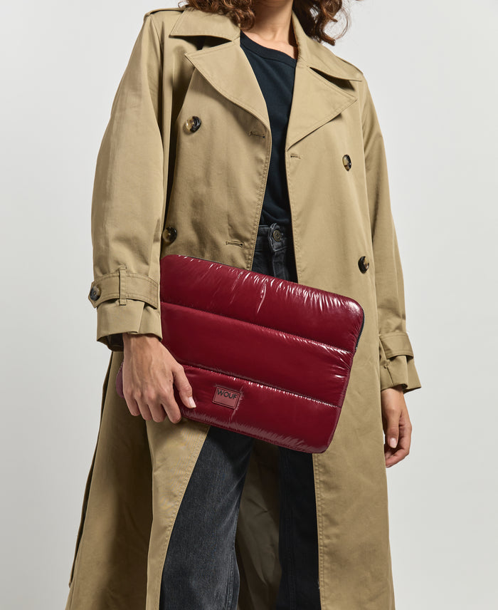 wouf Burgundy Glossy Laptop Sleeve 13&14 Rebajas top