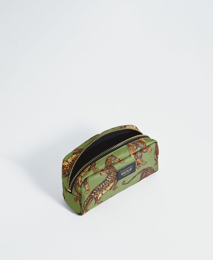 wouf Olive Leopard Makeup Bag Mejor oferta