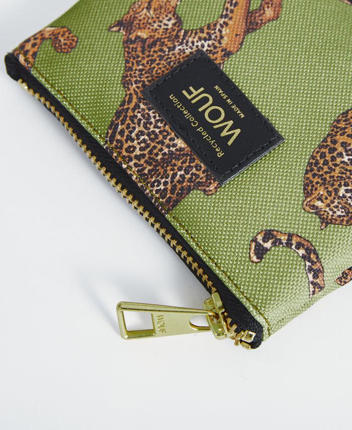 wouf Olive Leopard Small Pouch 2025