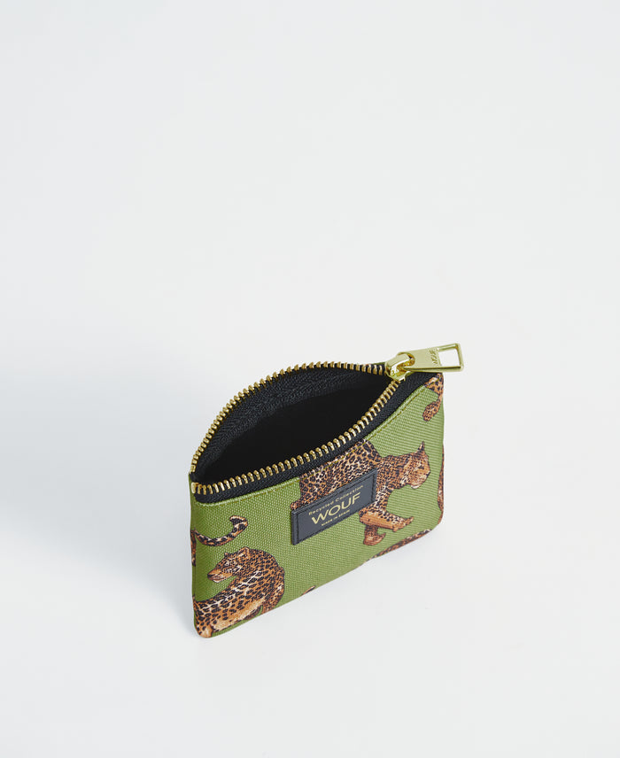 wouf Olive Leopard Small Pouch 2025