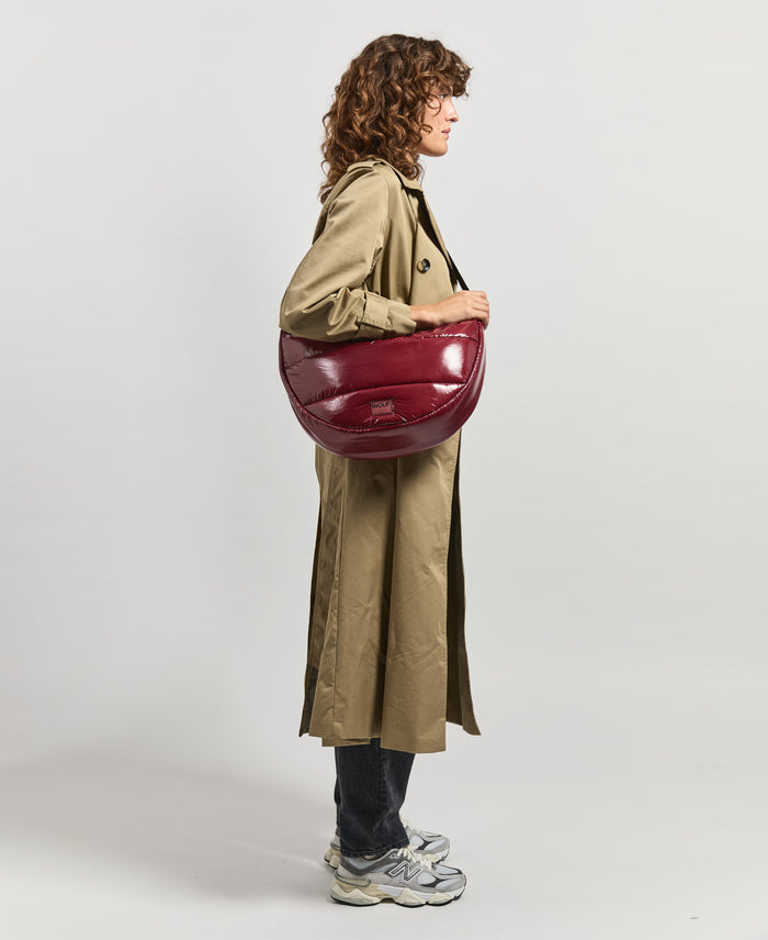 wouf Burgundy Glossy Large Crossbody Bag Oferta especial de fábrica
