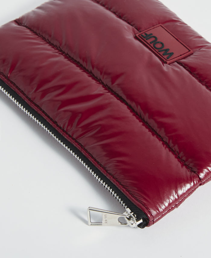 wouf Burgundy Glossy Pouch Gran oferta