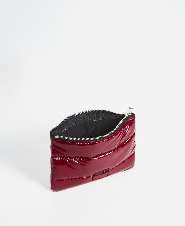 wouf Burgundy Glossy Pouch Gran oferta