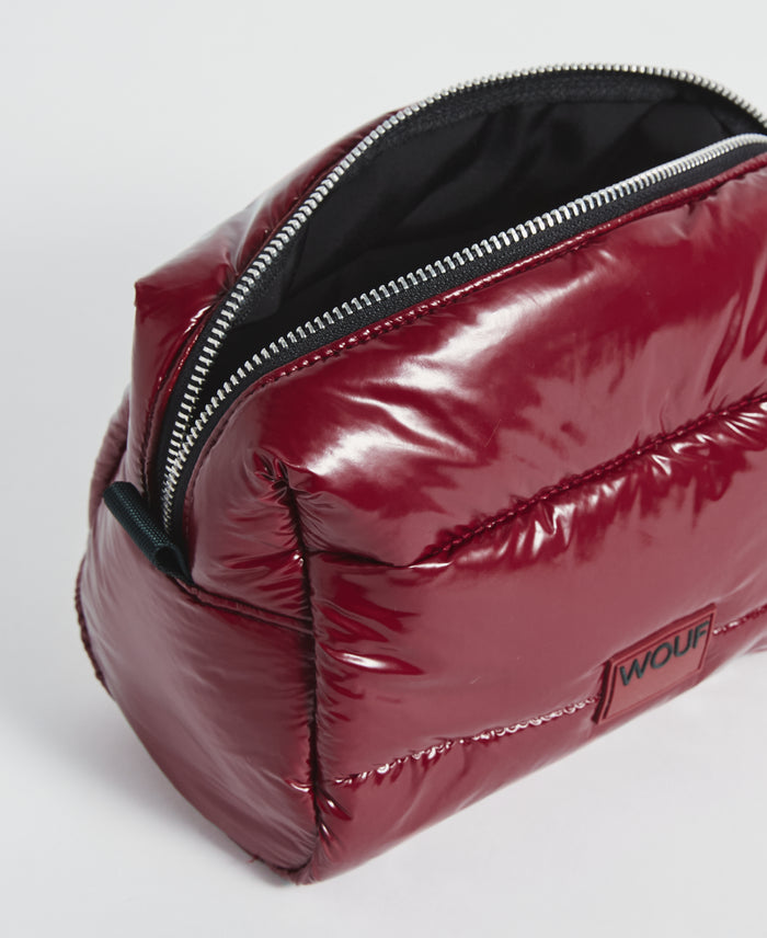 wouf Burgundy Glossy Toiletry Bag Tienda