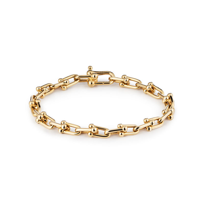 ﻿Tiffany & Co. Tiffany HardWear Pulsera de eslabones pequeños de oro amarillo Limitado a 3 días