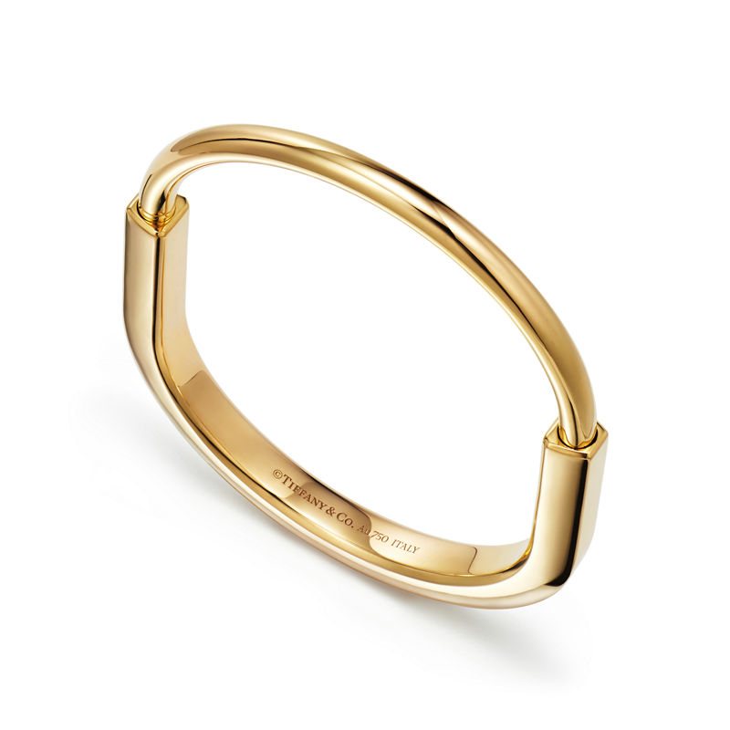 Tiffany & Co. Tiffany Lock Brazalete de oro amarillo Ahorra y exporta