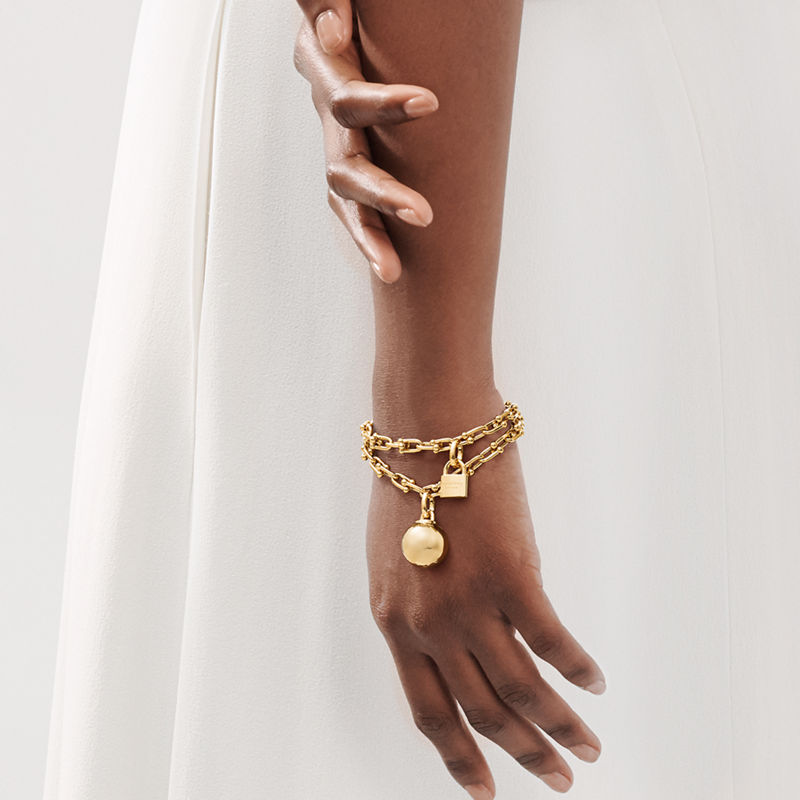 Tiffany & Co. Tiffany HardWear Pulsera de varias vueltas con eslabones pequeños de oro amarillo Descuentos del mes