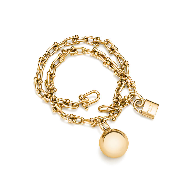 Tiffany & Co. Tiffany HardWear Pulsera de varias vueltas con eslabones pequeños de oro amarillo Descuentos del mes