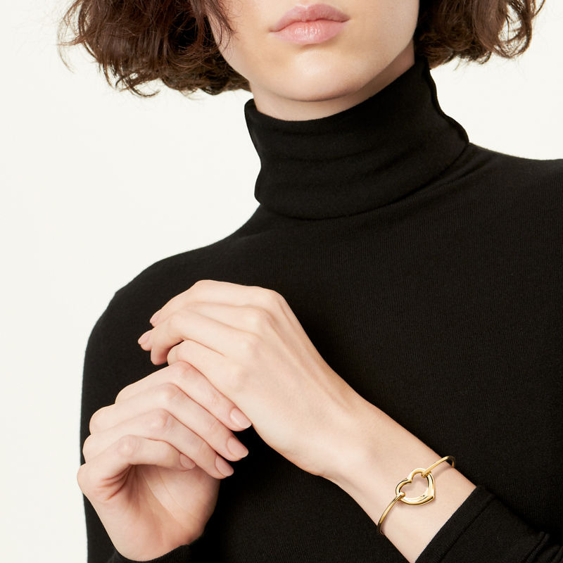 Tiffany & Co. Elsa Peretti® Brazalete Open Heart de oro amarillo Última moda