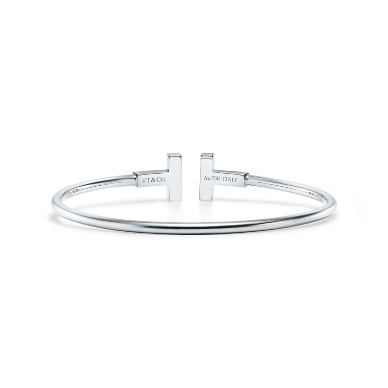 Tiffany & Co. Tiffany T Pulsera Wire de turquesa de oro blanco 2025