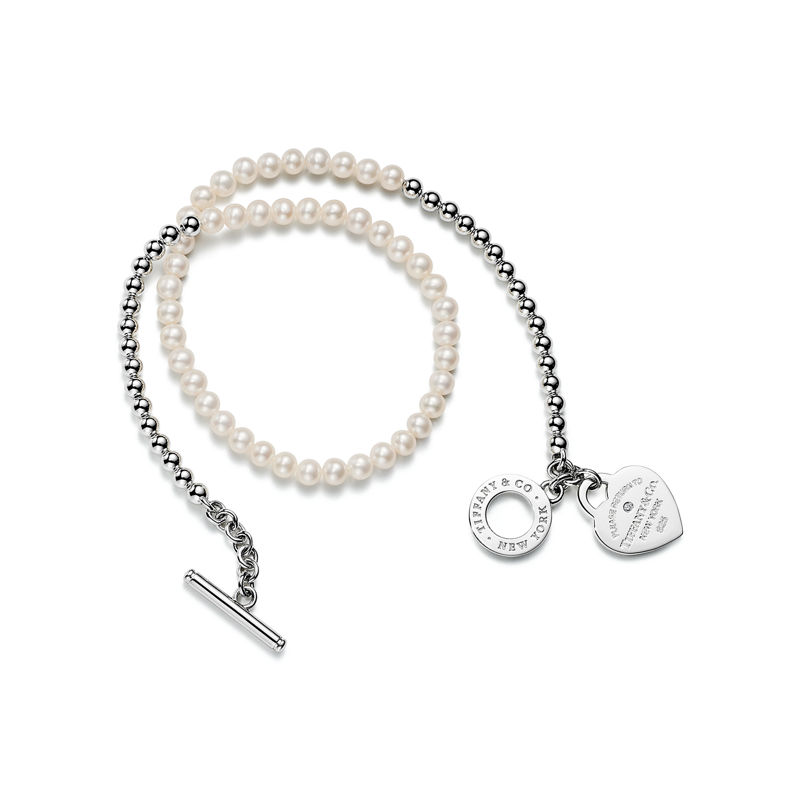 Tiffany & Co. Return to Tiffany™ Pulsera de cuentas de varias vueltas en plata con perlas y un diamante tamaño pequeño Rebajas