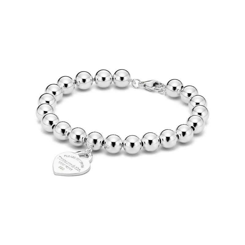 Tiffany & Co. Return to Tiffany™ Pulsera con insignia de corazón en plata 8 mm Los más vendidos