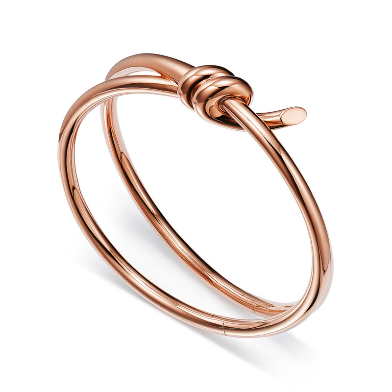 Tiffany & Co. Tiffany Knot Brazalete articulado de dos vueltas en oro rosa Descuento