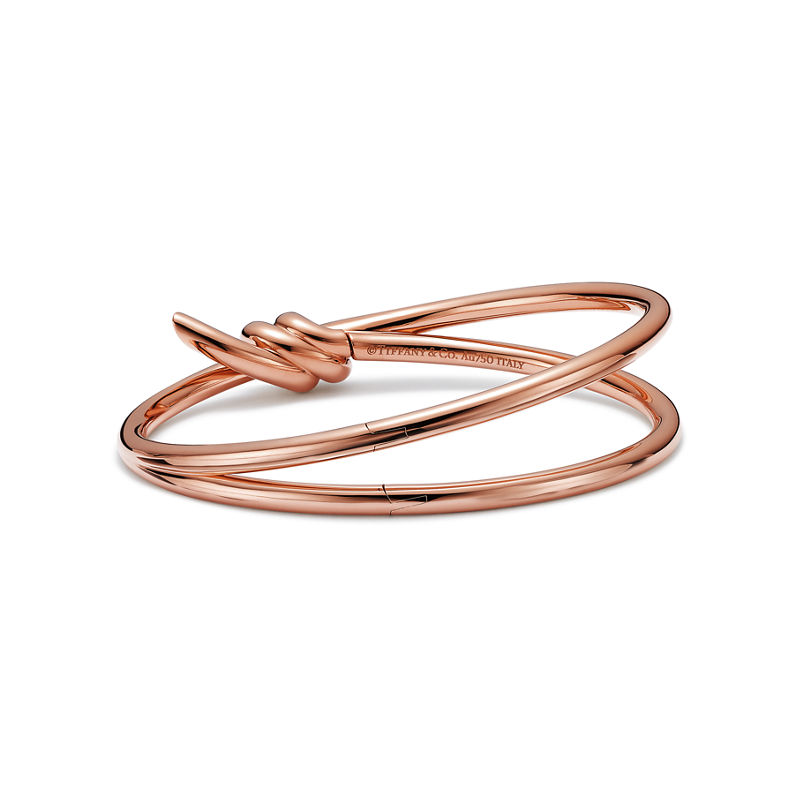 Tiffany & Co. Tiffany Knot Brazalete articulado de dos vueltas en oro rosa Descuento