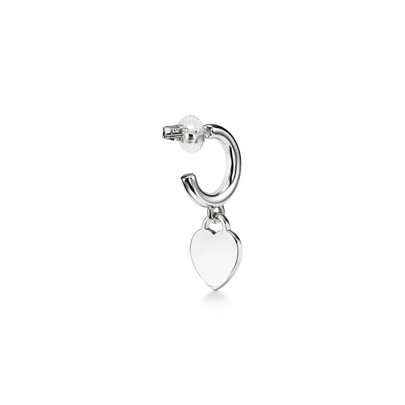 Tiffany & Co. Return to Tiffany™ Pendientes de aro en plata de ley con diamantes mini Últimos 3 días