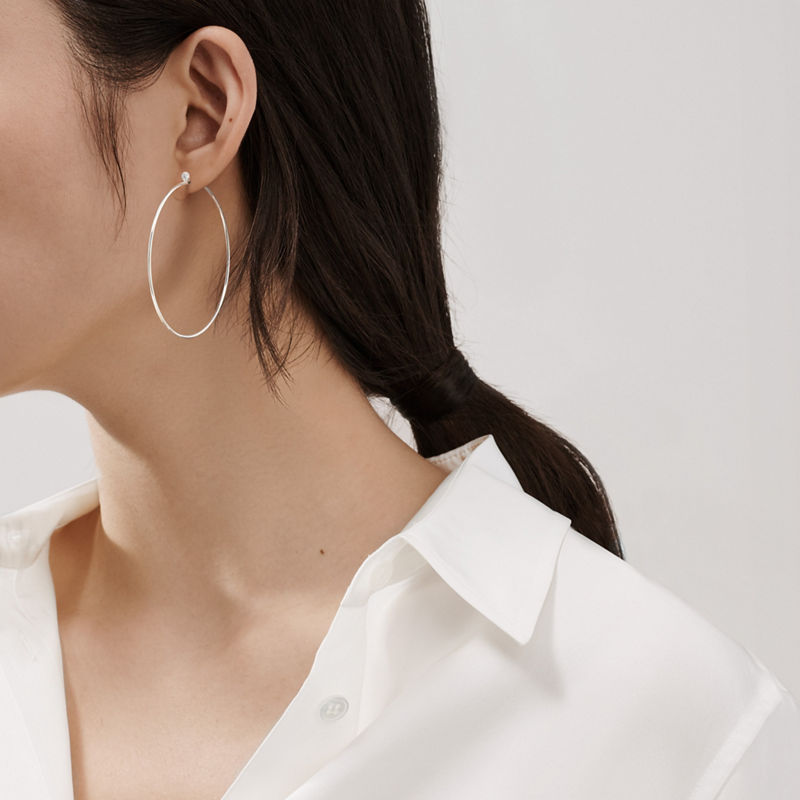 Tiffany & Co. Elsa Peretti® pendientes en forma de aro con diamantes Ahorra y exporta