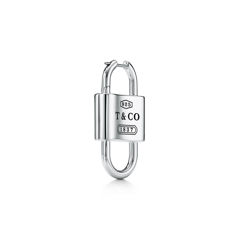 Tiffany & Co. Tiffany 1837™ Pendientes largos con candado doble grande de plata de ley Descuentos del mes