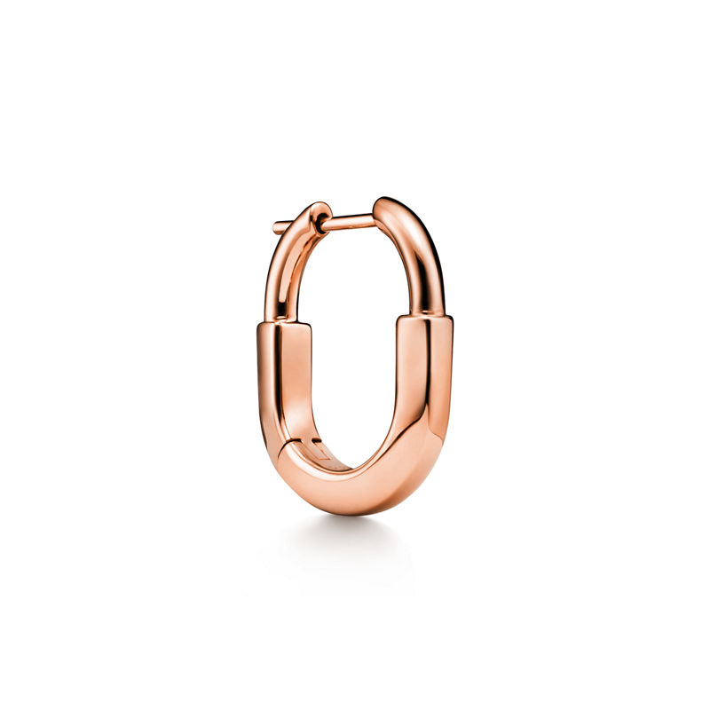 Tiffany & Co. Tiffany Lock Pendientes pequeños de oro rosa Ofertas especiales