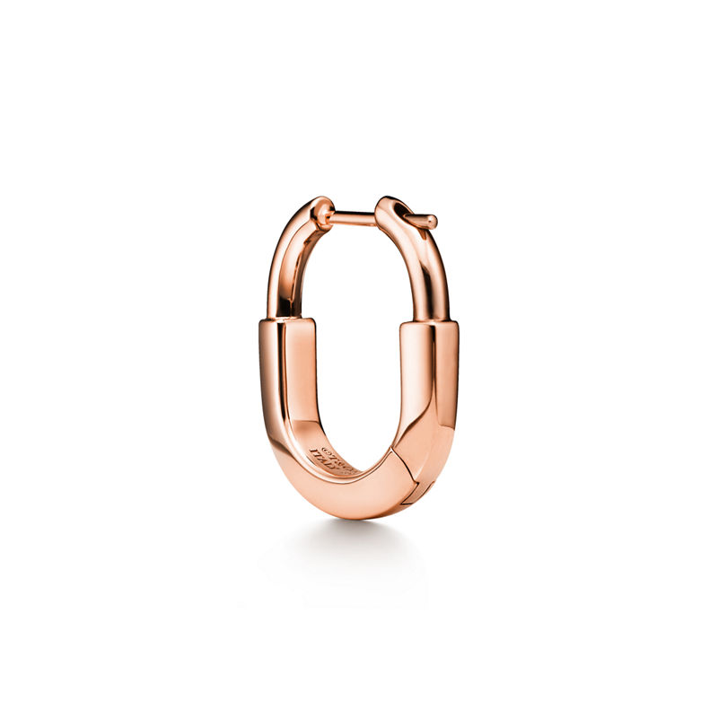 Tiffany & Co. Tiffany Lock Pendientes pequeños de oro rosa Ofertas especiales