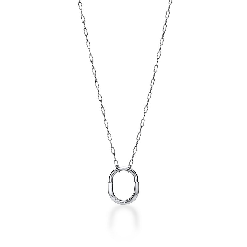 Tiffany & Co. Tiffany Lock Colgante en oro blanco tamaño mediano Outlet online