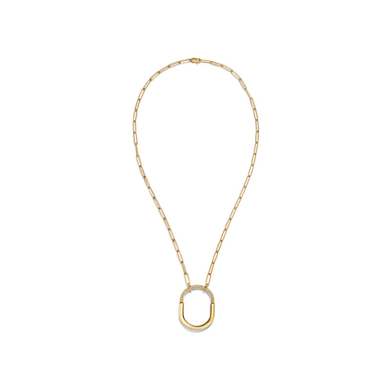 Tiffany & Co. Tiffany Lock Colgante en oro amarillo con diamantes tamaño grande Rebajas baratas