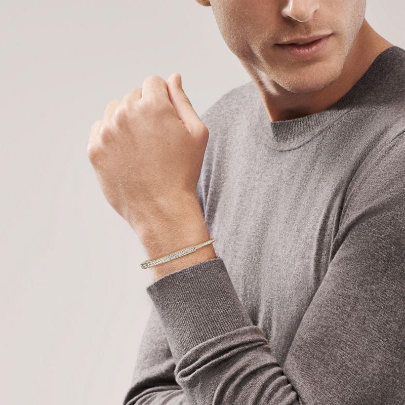 Tiffany & Co. Tiffany Lock Brazalete en oro amarillo con pavé completo de diamantes Descuento
