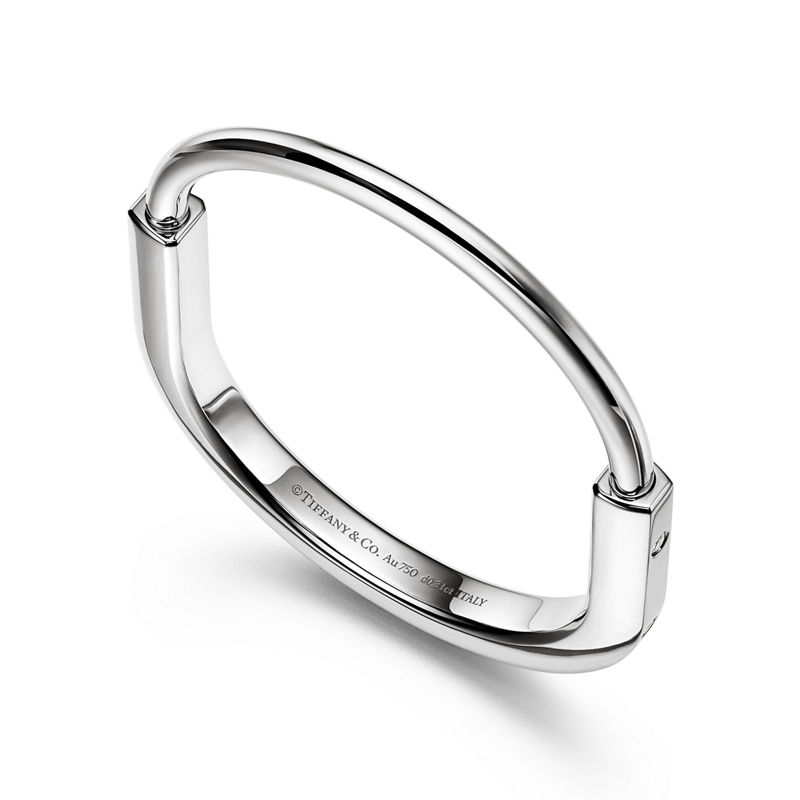 Tiffany & Co. Tiffany Lock Brazalete en oro blanco con detalles de diamantes Envío gratis