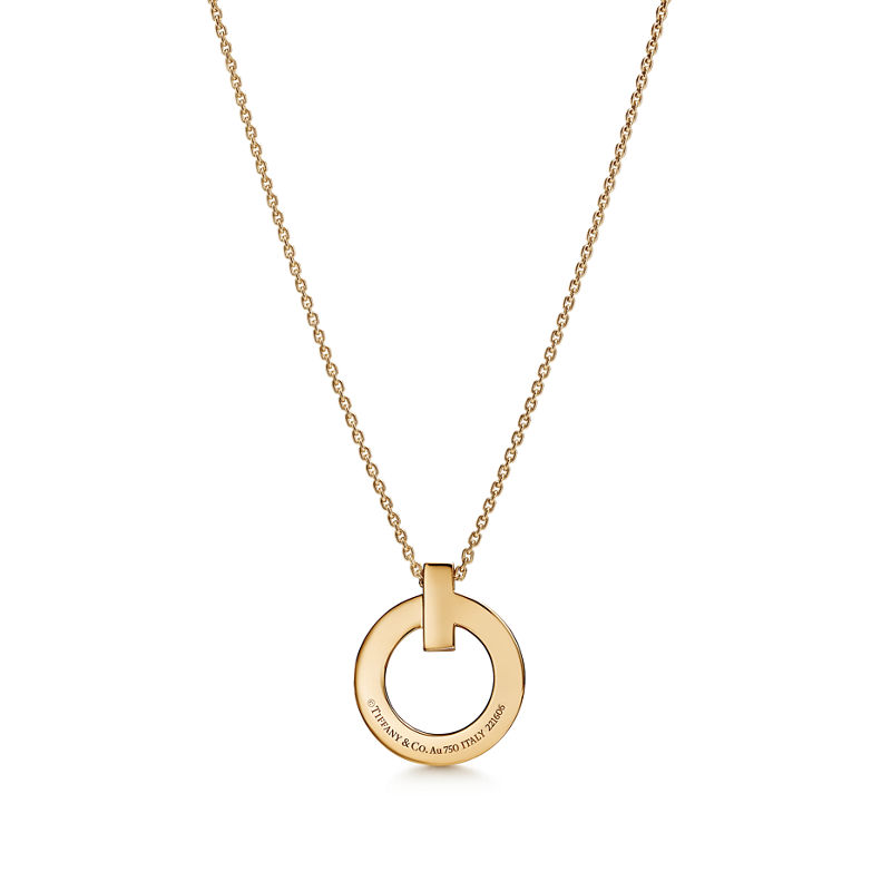 Tiffany & Co. Tiffany T T1 Colgante circular de oro amarillo tamaño pequeño Envío gratis