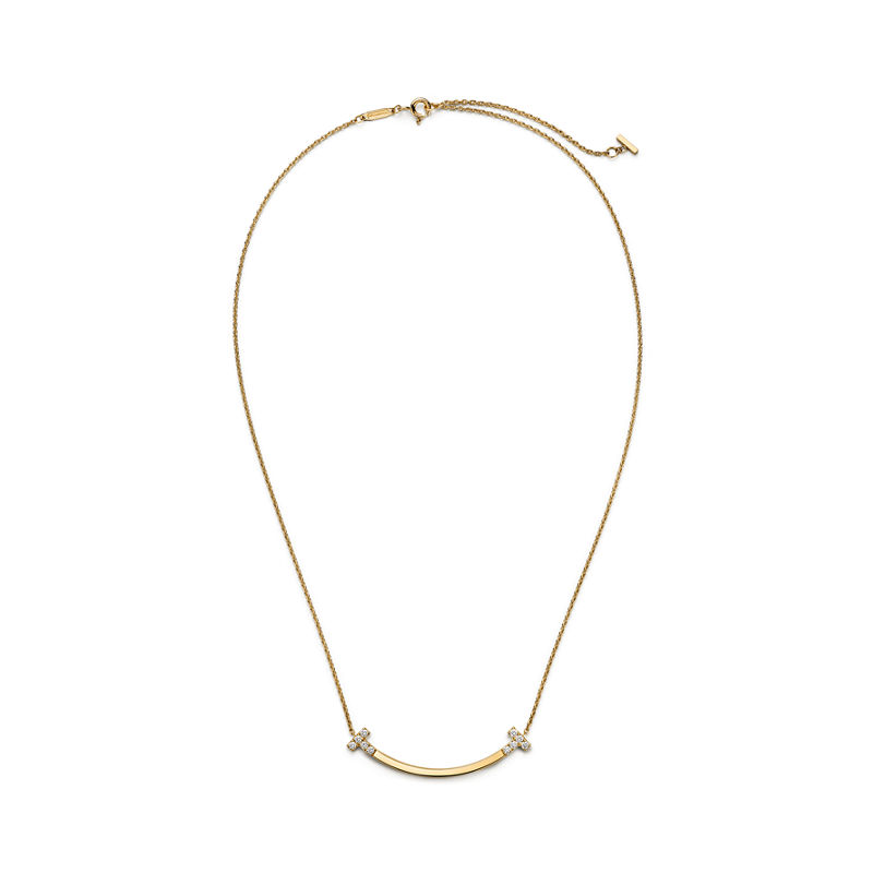 Tiffany & Co. Tiffany T Colgante Smile mediano de oro amarillo con diamantes COMPRAR AHORA