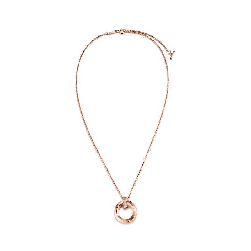 Tiffany & Co. Tiffany T T1 Colgante circular de oro rosa tamaño pequeño ÚLTIMAS EDICIONES