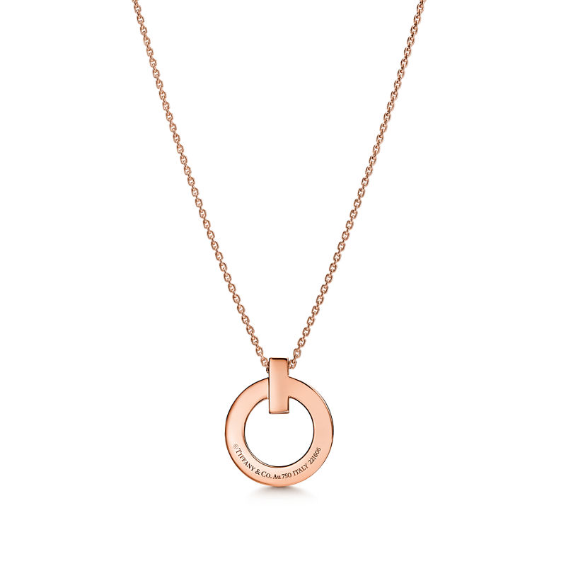 Tiffany & Co. Tiffany T T1 Colgante circular de oro rosa tamaño pequeño ÚLTIMAS EDICIONES
