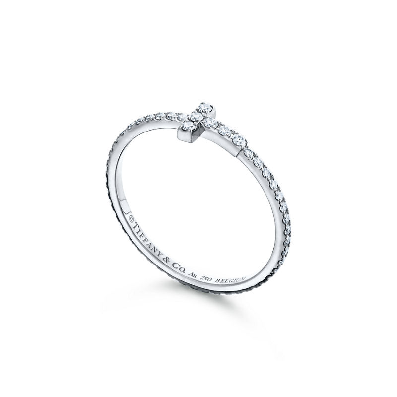 Tiffany & Co. Tiffany T Alianza Wire de diamantes de oro blanco Último día