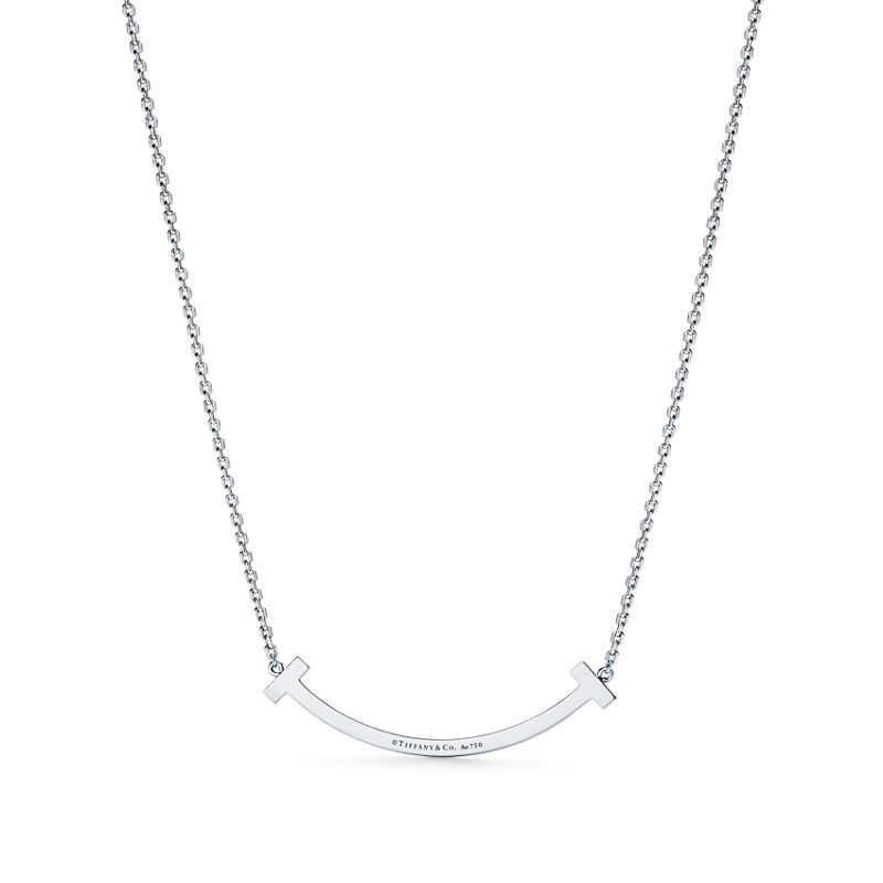 Tiffany & Co. Tiffany T Colgante Smile mediano de oro blanco con diamantes Solo queda un día