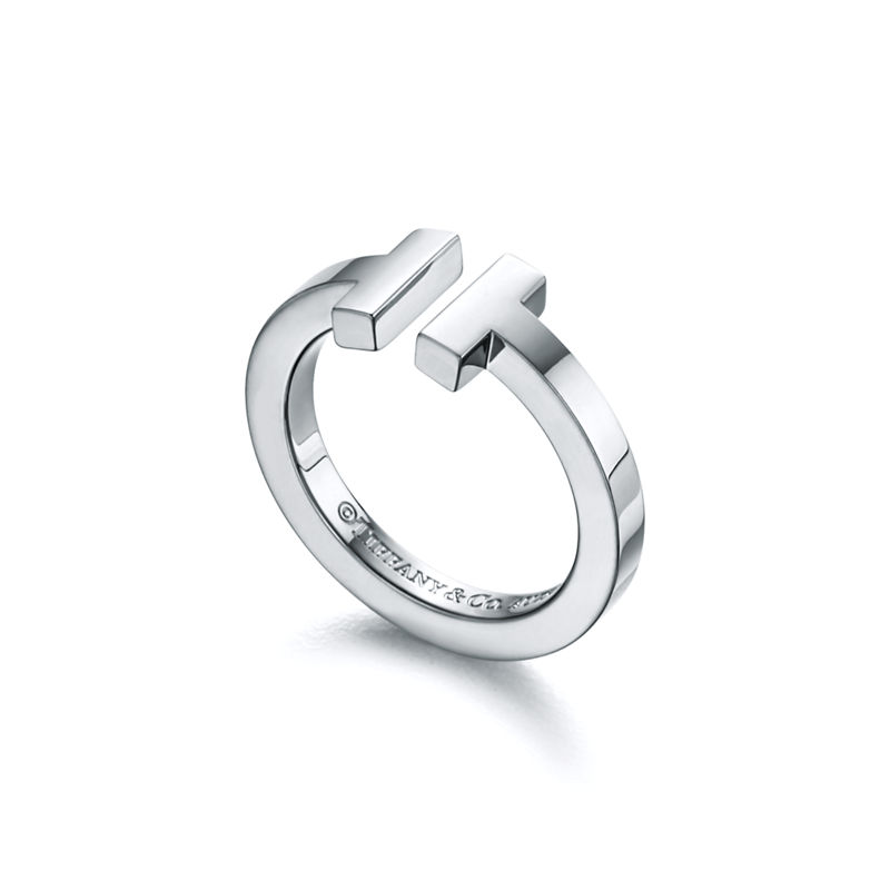 Tiffany & Co. Tiffany T Anillo Square de plata de ley Limitado a 3 días
