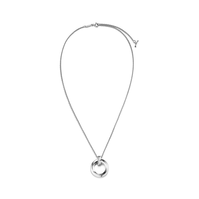 Tiffany & Co. Tiffany T T1 Colgante circular de oro blanco tamaño pequeño Ahorra y exporta