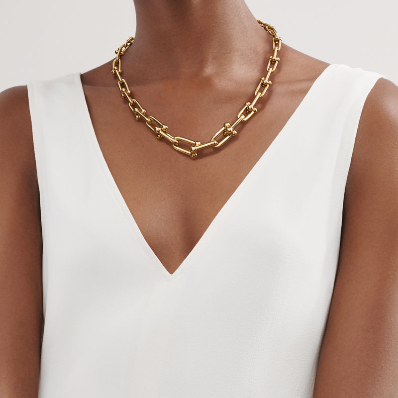Tiffany & Co. Tiffany HardWear Collar de eslabones escalonados de oro amarillo Descuentos del mes