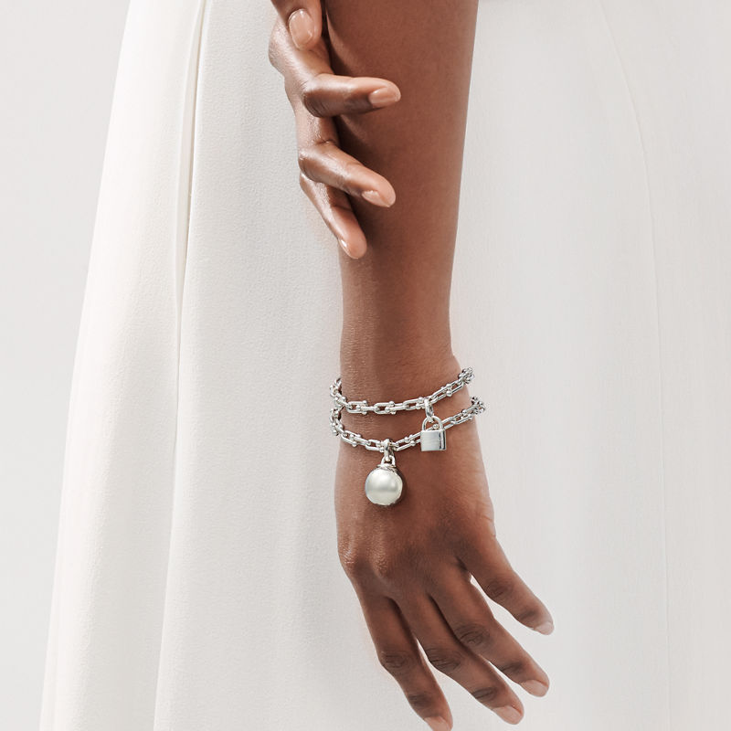 Tiffany & Co. Tiffany HardWear Pulsera de varias vueltas con eslabones pequeños de plata de ley Oferta exclusiva