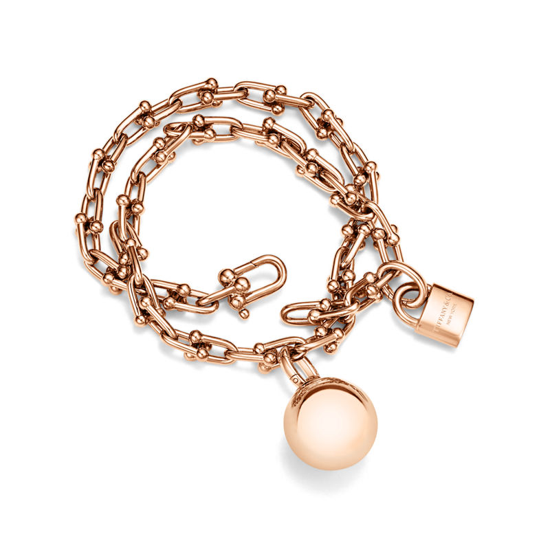 Tiffany & Co. Tiffany HardWear Pulsera de varias vueltas con eslabones pequeños de oro rosa Ofertas especiales