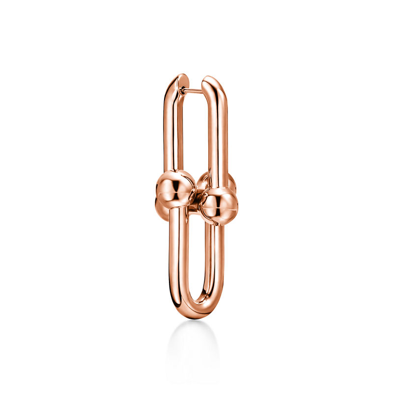 Tiffany & Co. Tiffany HardWear Pendientes de eslabones extragrandes de oro rosa En línea