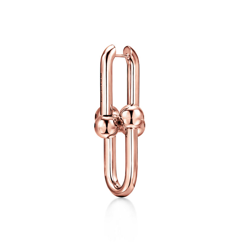 Tiffany & Co. Tiffany HardWear Pendientes de eslabones extragrandes de oro rosa En línea