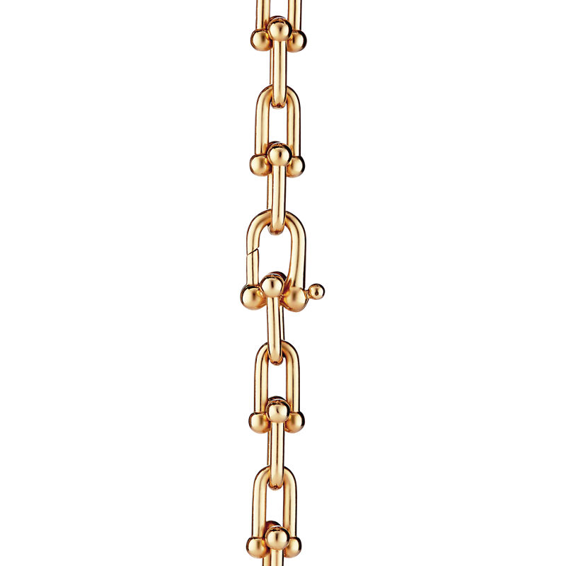 Tiffany & Co. Tiffany HardWear Collar de eslabones escalonados en oro amarillo con perlas de agua dulce Outlet