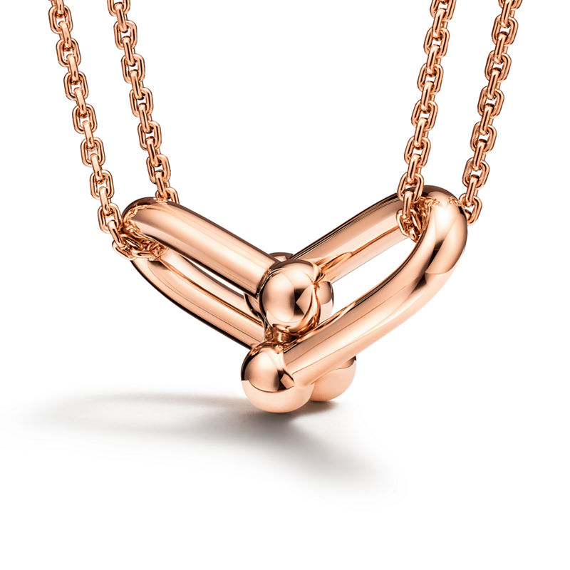 Tiffany & Co. Tiffany HardWear Colgante de eslabones dobles grandes de oro rosa Rebajas