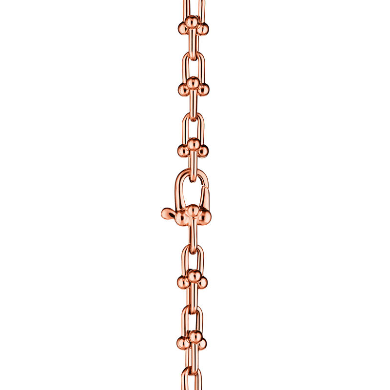 Tiffany & Co. Tiffany HardWear Pulsera de microeslabones de oro rosa Venta caliente
