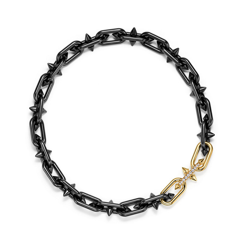 Tiffany & Co. Tiffany Titan by Pharrell Williams Collar de titanio oro y diamantes Ventas relámpago