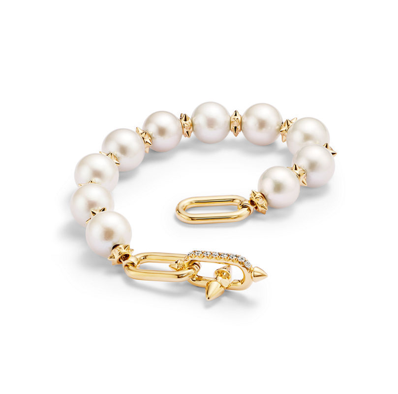 Tiffany & Co. Tiffany Titan by Pharrell Williams Pulsera de perlas de oro amarillo con diamantes Rebajas top