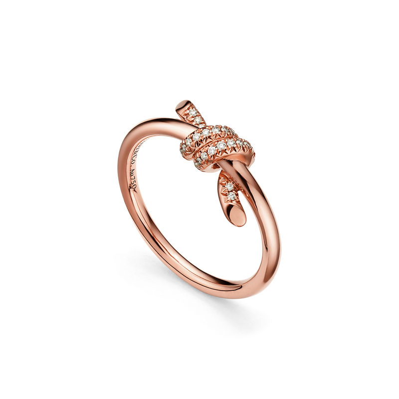 Tiffany & Co. Tiffany Knot Anillo en oro rosa con diamantes Liquidación